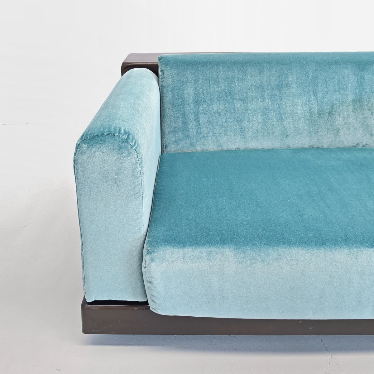 Paire de fauteuils en velours bleu ciel mod. « Gradual » Cini Boeri pour Gavina années 70
