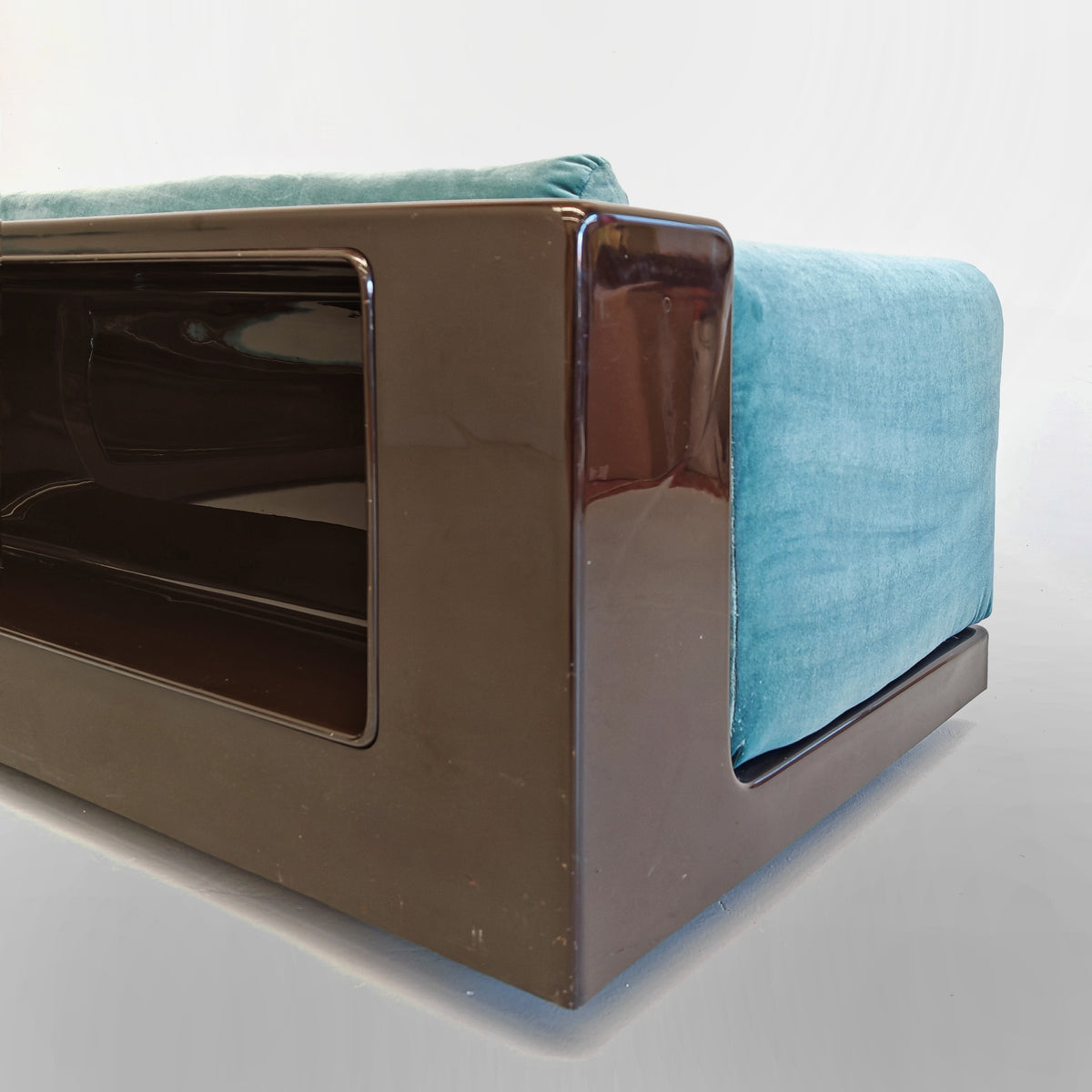 Paire de fauteuils en velours bleu ciel mod. « Gradual » Cini Boeri pour Gavina années 70