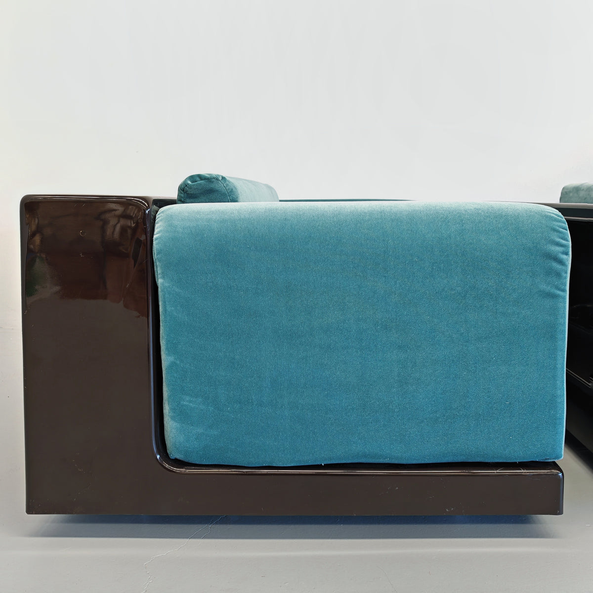 Paire de fauteuils en velours bleu ciel mod. « Gradual » Cini Boeri pour Gavina années 70