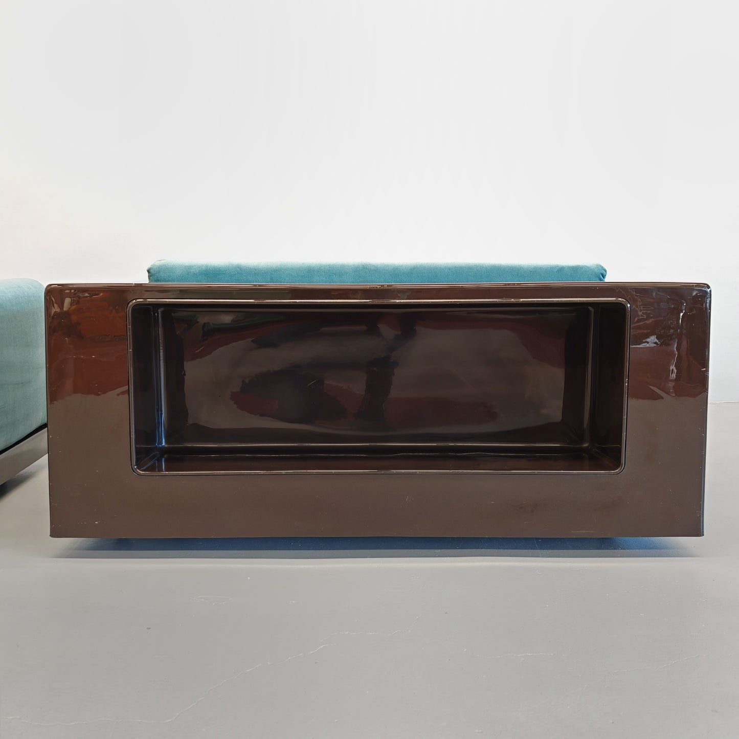 Coppia di poltrone in velluto celeste mod. "Gradual" Cini Boeri per Gavina anni 70