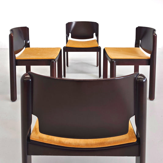 Set di 4 sedie Modello 122 Vico Magistretti per Cassina anni 70