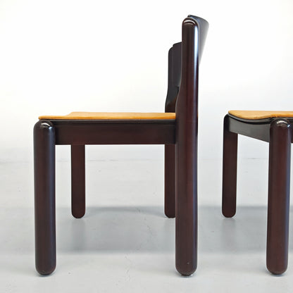 Ensemble de 4 chaises Modèle 122 Vico Magistretti pour Cassina, années 70