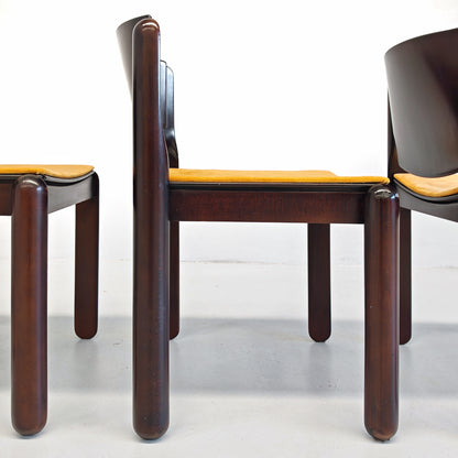 Ensemble de 4 chaises Modèle 122 Vico Magistretti pour Cassina, années 70