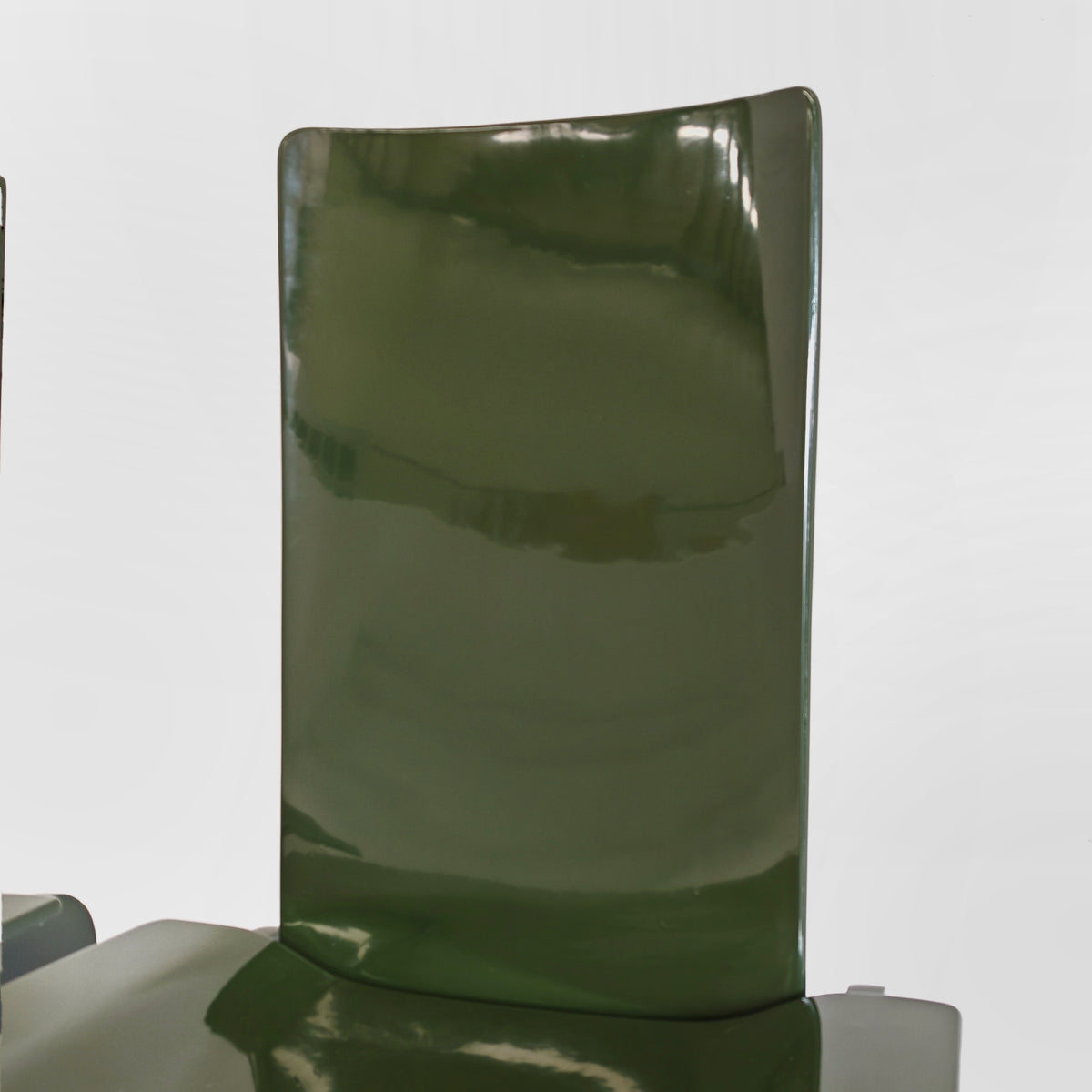 Set di 4 sedie laccate verde inglese Carlo Scarpa per Gavina anni 70