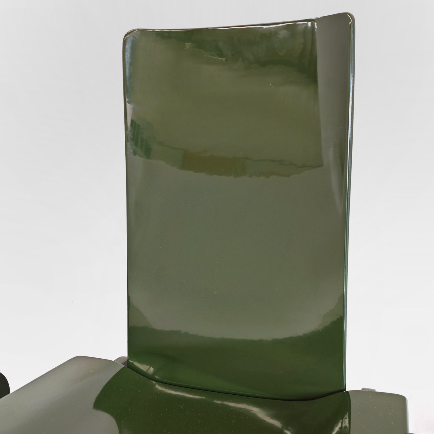 Set di 4 sedie laccate verde inglese Carlo Scarpa per Gavina anni 70