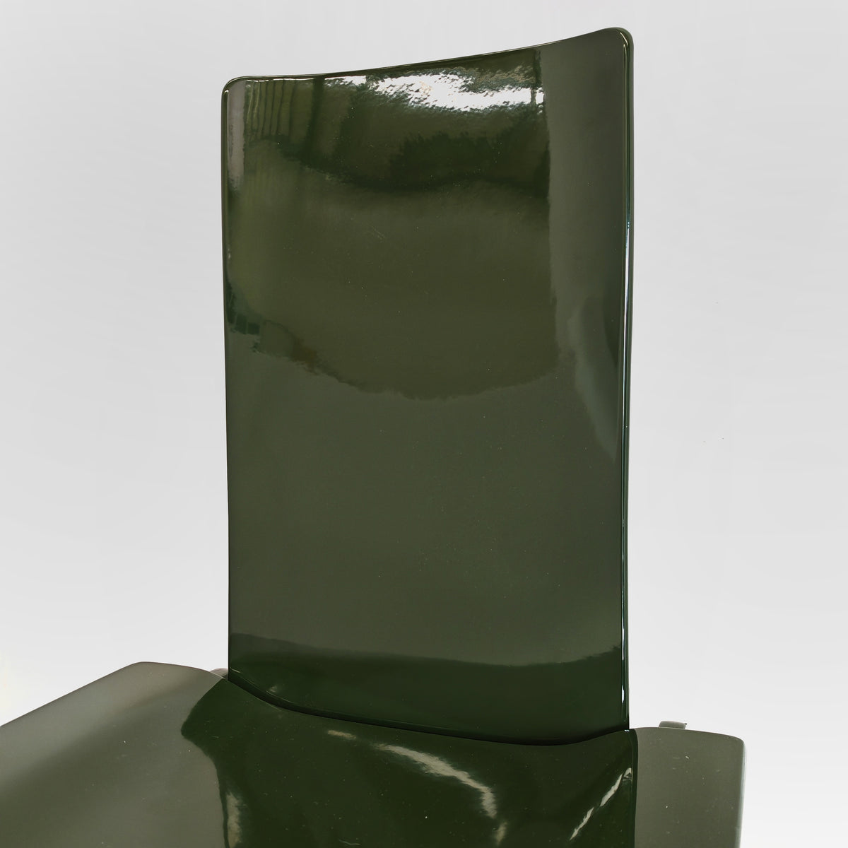 Set di 4 sedie laccate verde inglese Carlo Scarpa per Gavina anni 70