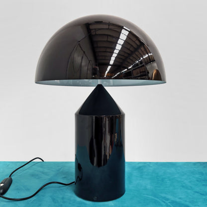 Lampe de table "Atollo" (Grande) Vico Magistretti pour Oluce métal noir