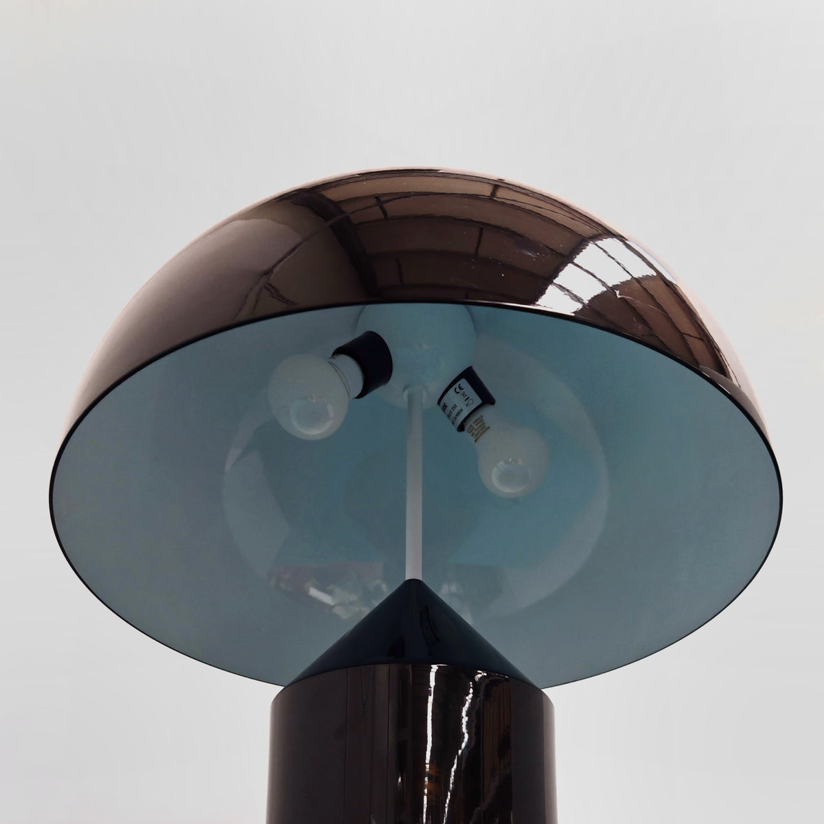 Lampe de table "Atollo" (Grande) Vico Magistretti pour Oluce métal noir