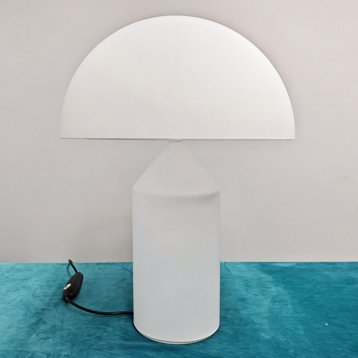 Lampe Atollo (Grande) Vico Magistretti pour Oluce Verre Blanc