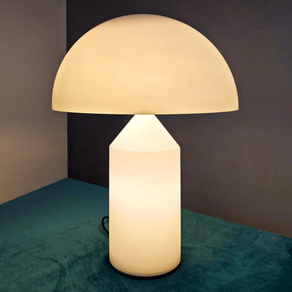 Lampe Atollo (Grande) Vico Magistretti pour Oluce Verre Blanc