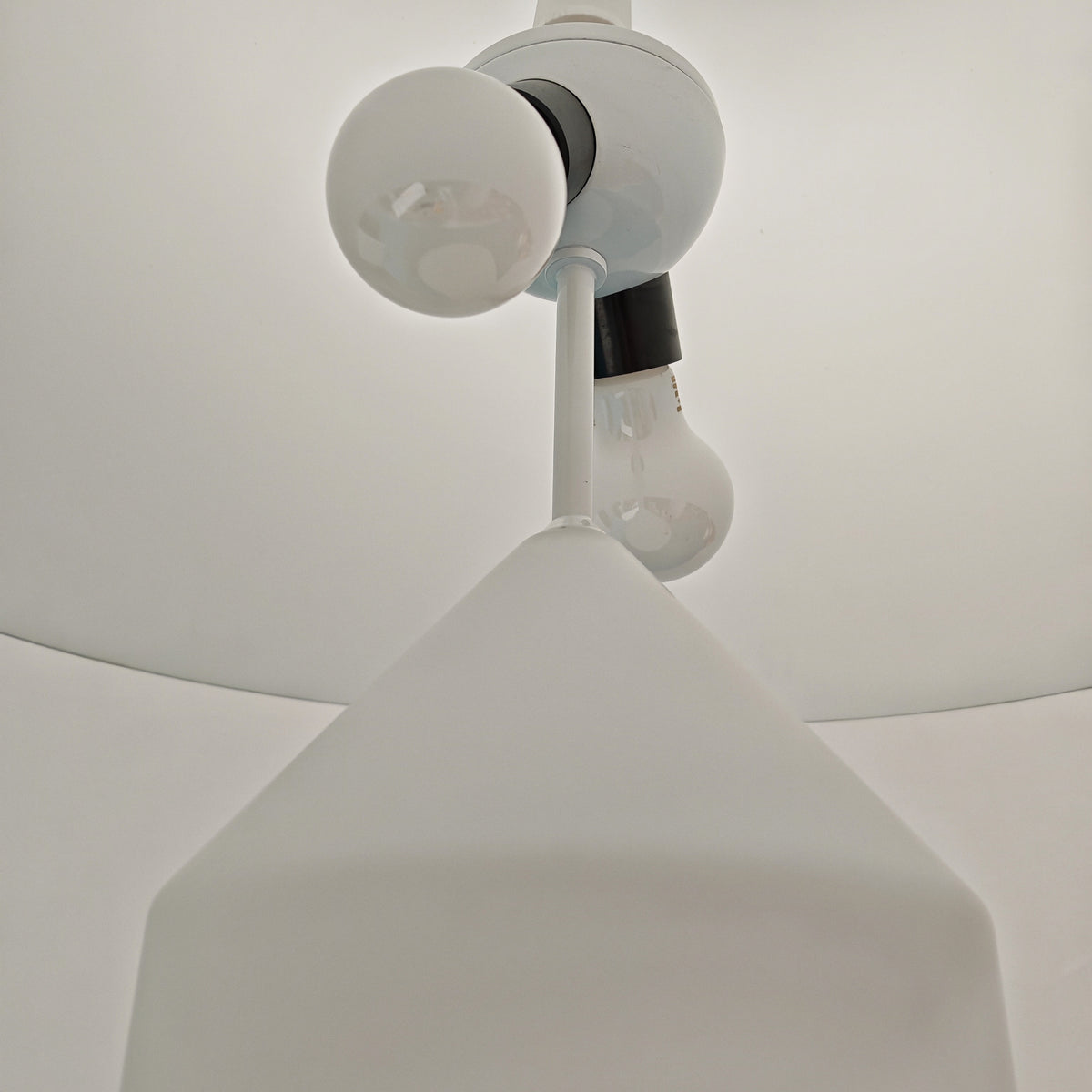 Lampe Atollo (Grande) Vico Magistretti pour Oluce Verre Blanc