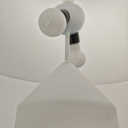 Lampe Atollo (Grande) Vico Magistretti pour Oluce Verre Blanc