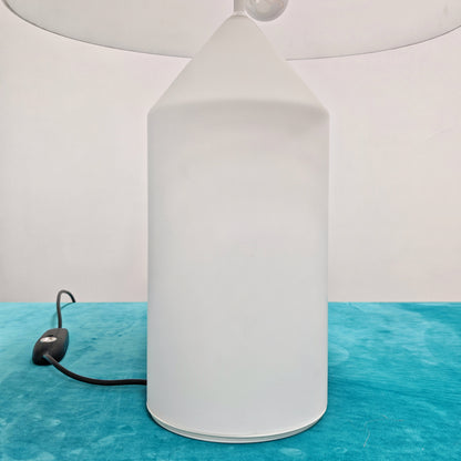 Lampe Atollo (Grande) Vico Magistretti pour Oluce Verre Blanc