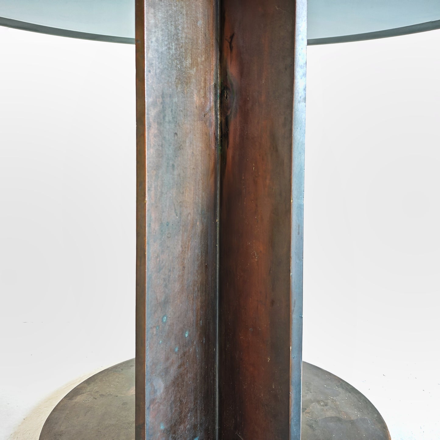 Tavolo Tondo in Vetro modello TL 59 Afra e Tobia Scarpa per Poggi anni 70