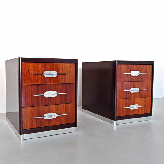 Coppia comodini in legno vintage anni 70