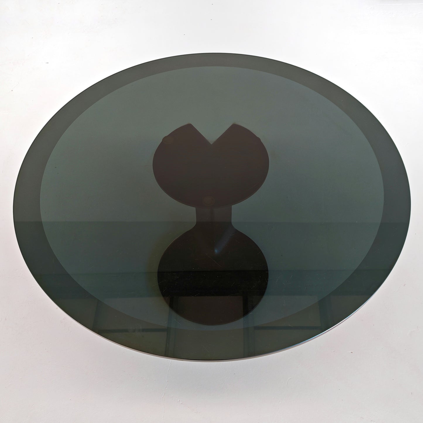 Tavolo Tondo in Vetro modello TL 59 Afra e Tobia Scarpa per Poggi anni 70