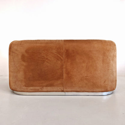 Comò cassettiera in suede vintage anni 70