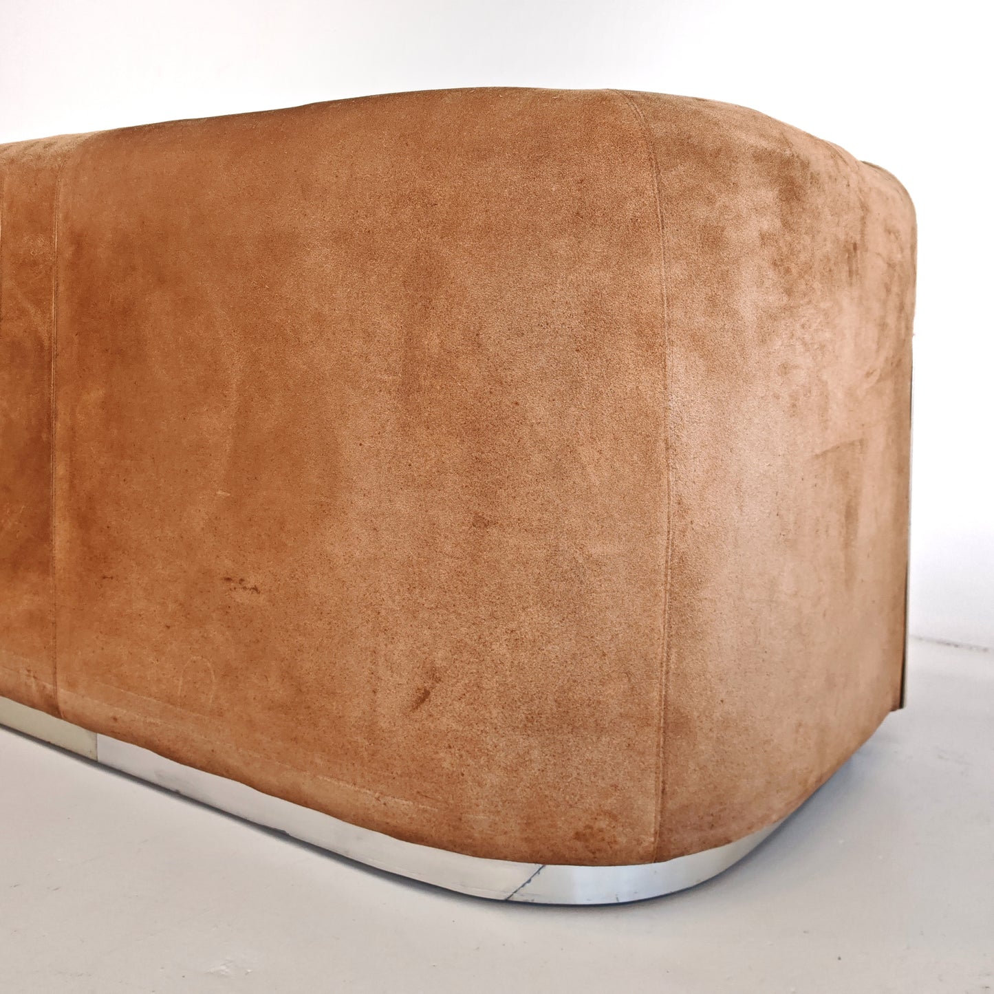 Comò cassettiera in suede vintage anni 70