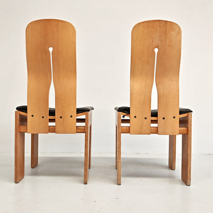 Paire de chaises 765 de Carlo Scarpa pour Bernini, années 70
