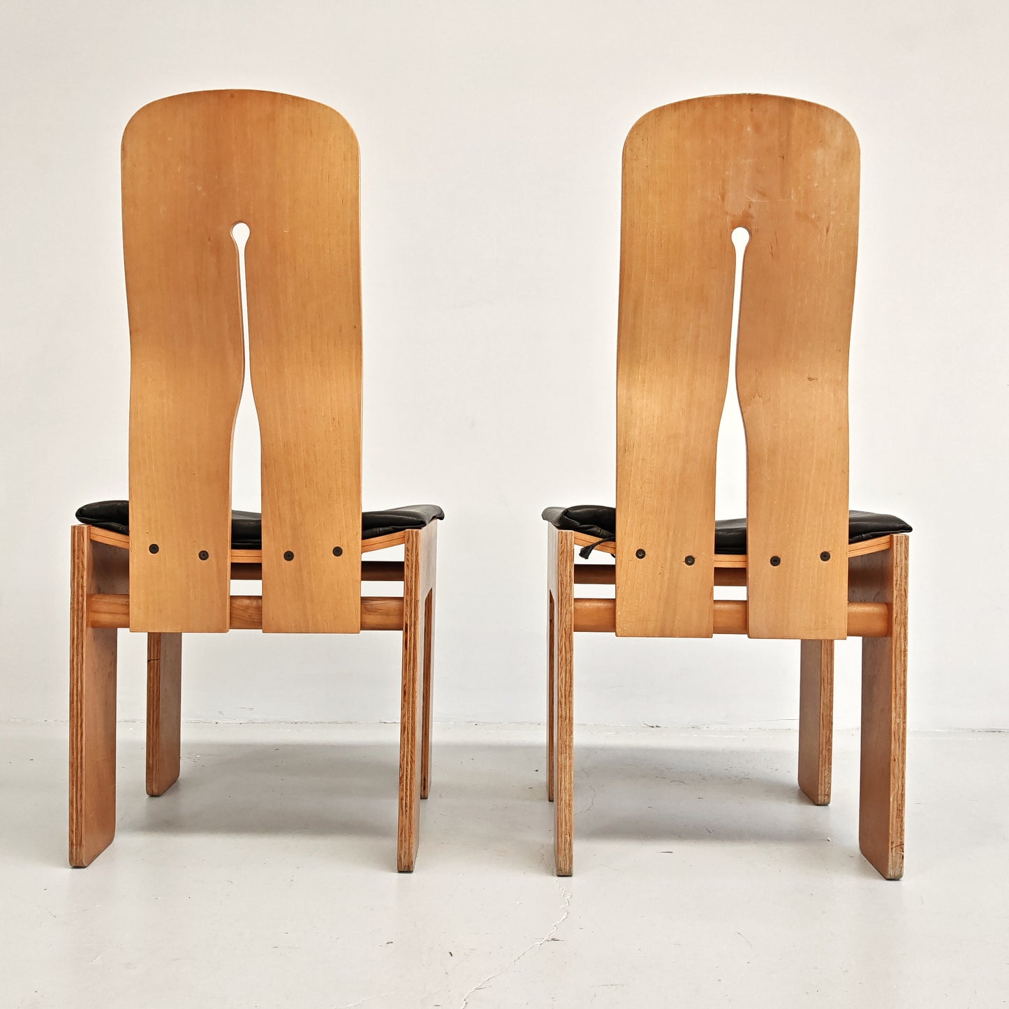 Coppia sedie 765 Carlo Scarpa per Bernini anni 70