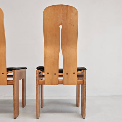 Paire de chaises 765 de Carlo Scarpa pour Bernini, années 70