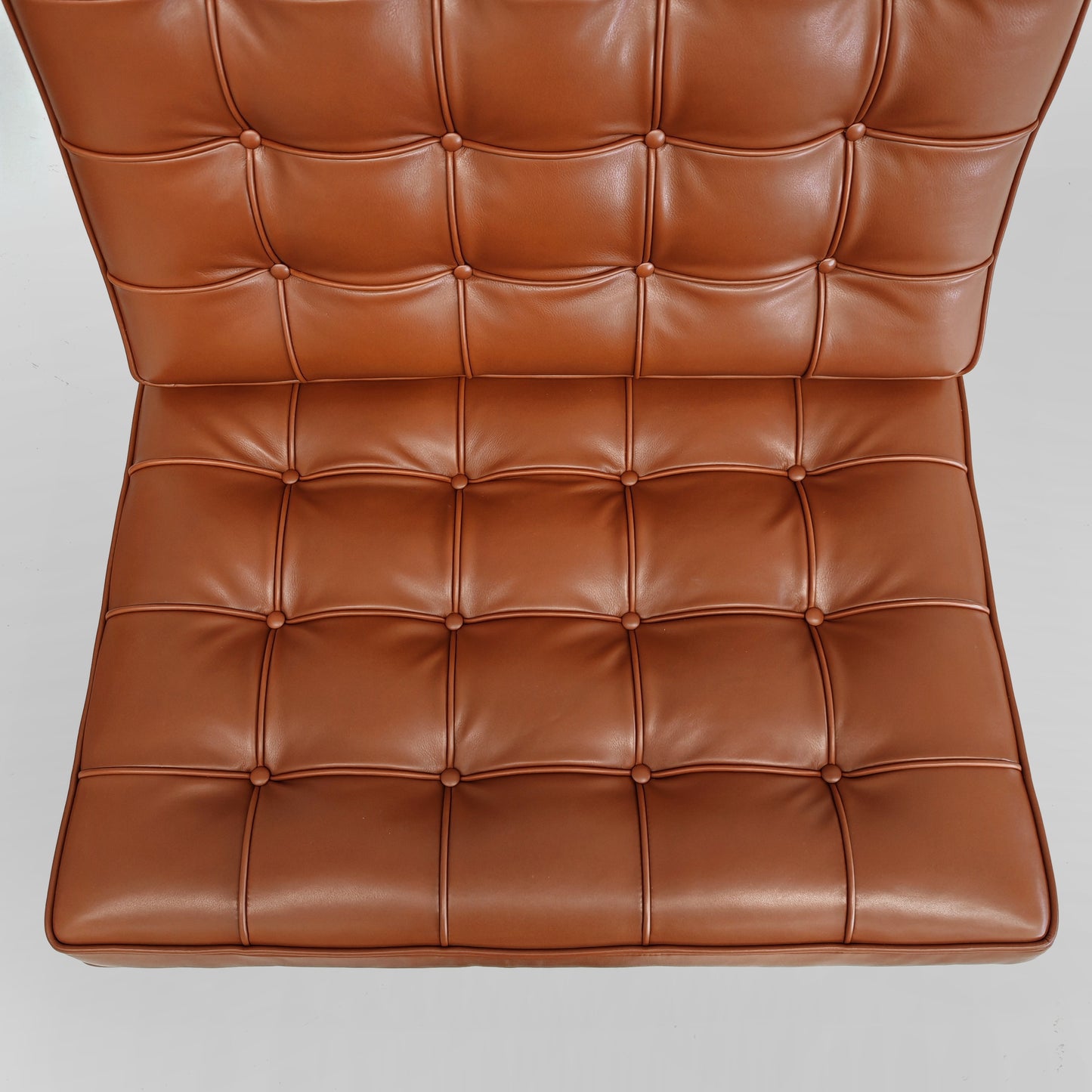 Coppia di ICONICHE POLTRONE IN PELLE COGNAC Tabacco Poltrone Barcelona Ludwig Mies van der Rohe per Knoll