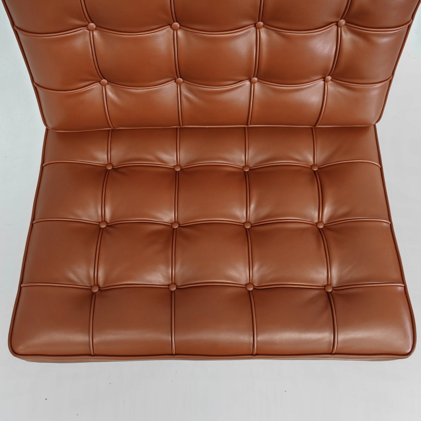 Coppia di ICONICHE POLTRONE IN PELLE COGNAC Tabacco Poltrone Barcelona Ludwig Mies van der Rohe per Knoll
