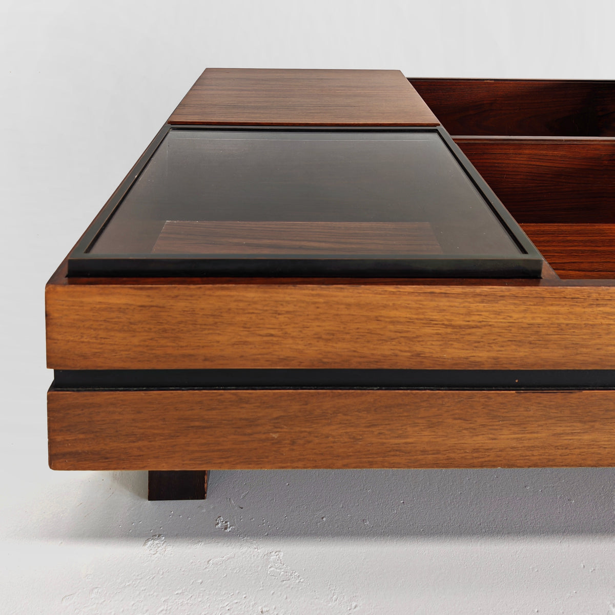 Table basse rectangulaire en bois Claudio Salocchi pour Sormani, années 60