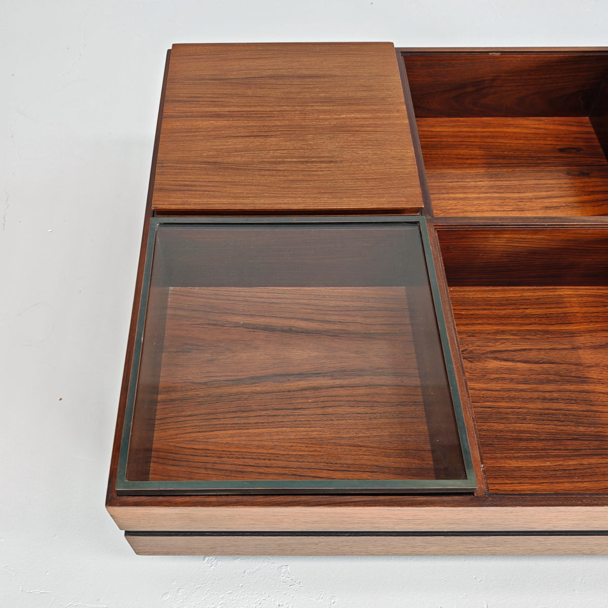 Table basse rectangulaire en bois Claudio Salocchi pour Sormani, années 60