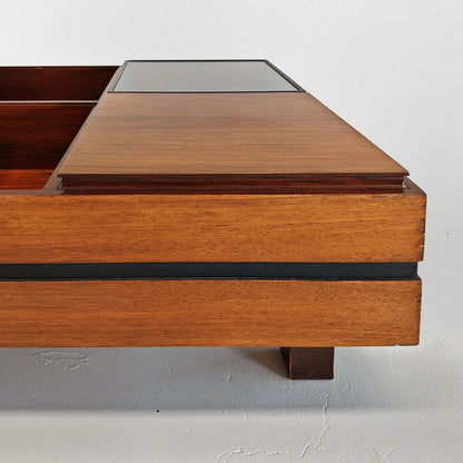Table basse rectangulaire en bois Claudio Salocchi pour Sormani, années 60