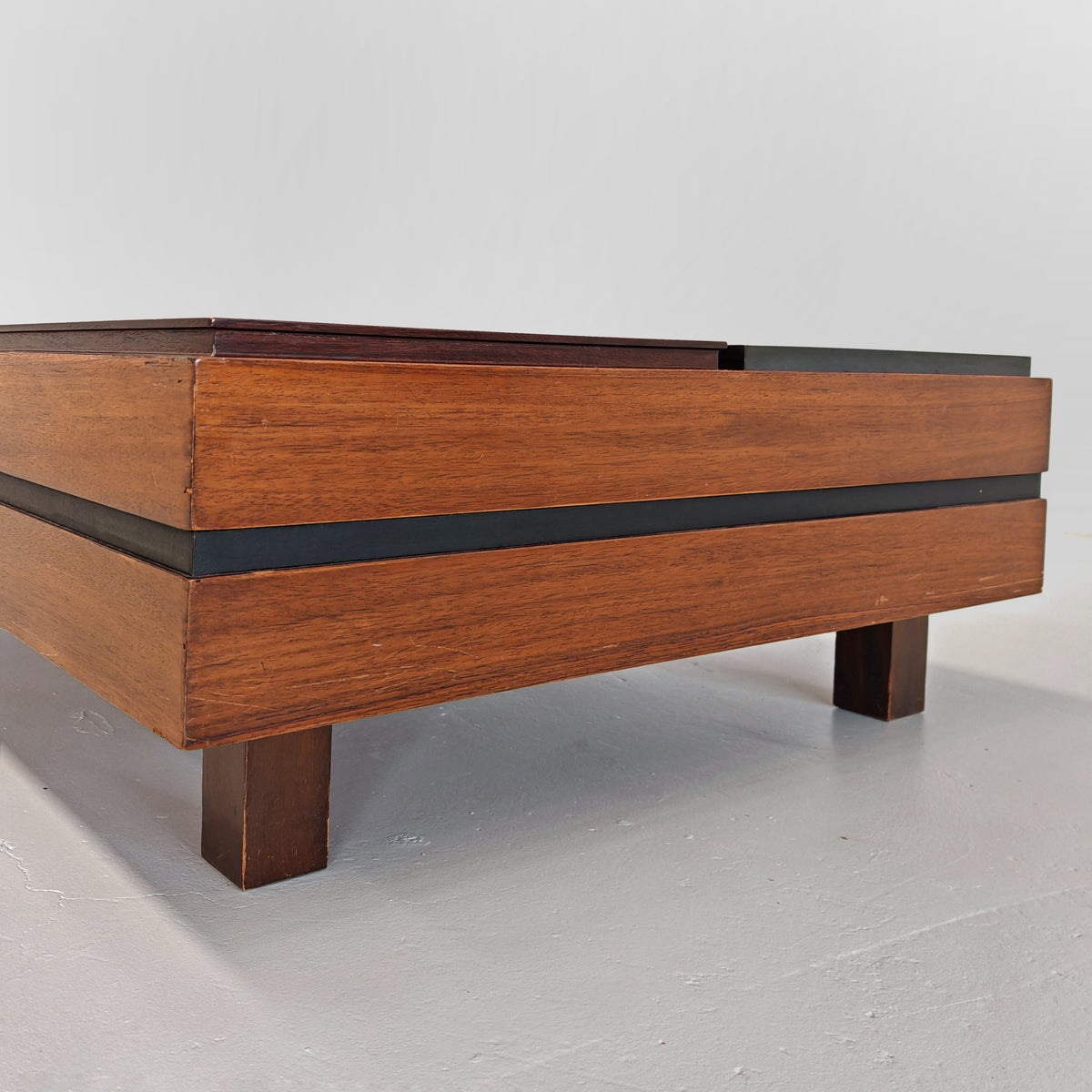 Table basse rectangulaire en bois Claudio Salocchi pour Sormani, années 60