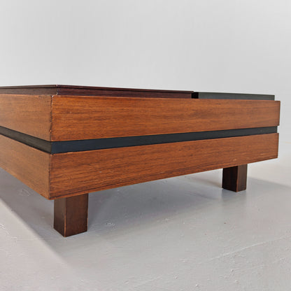 Table basse rectangulaire en bois Claudio Salocchi pour Sormani, années 60