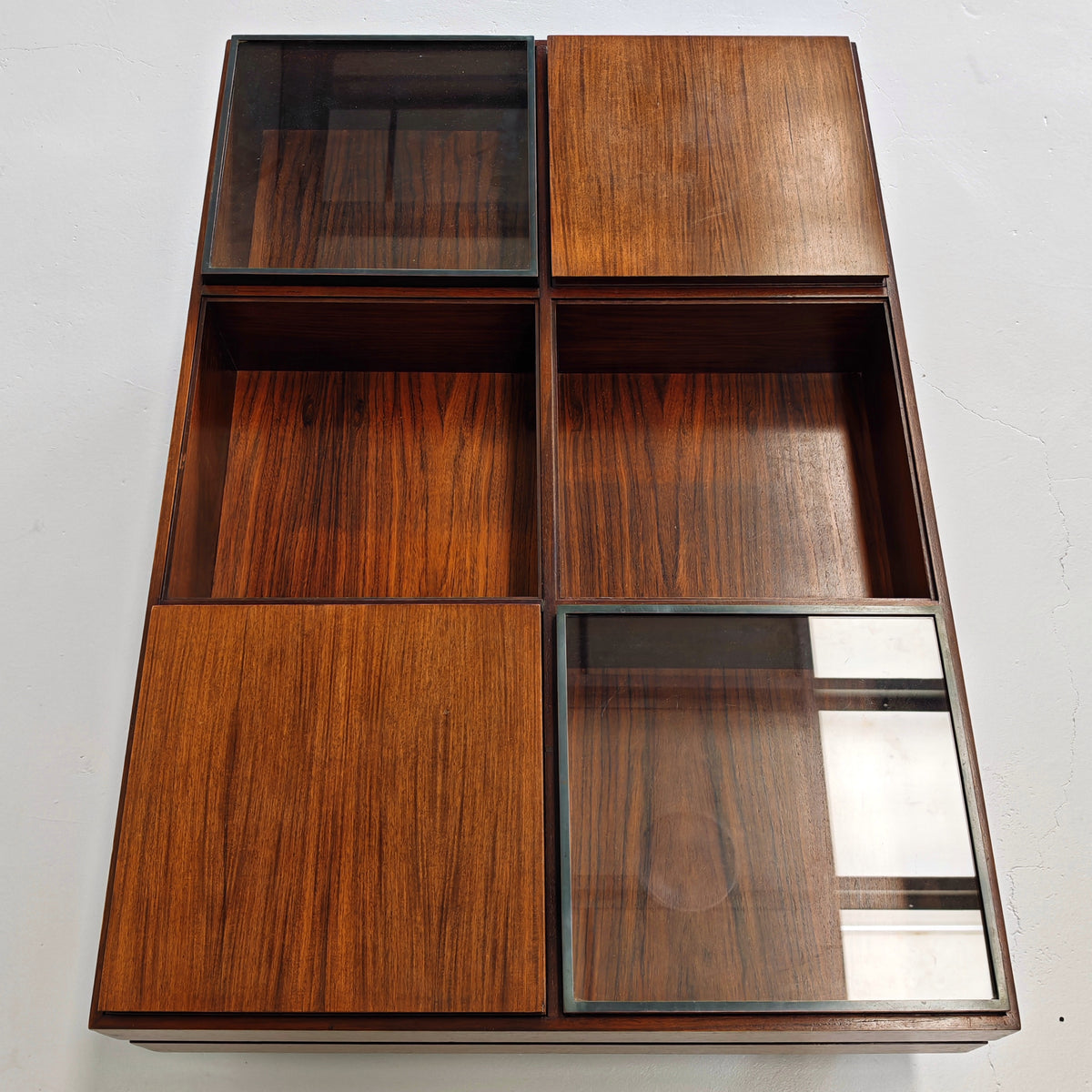 Table basse rectangulaire en bois Claudio Salocchi pour Sormani, années 60
