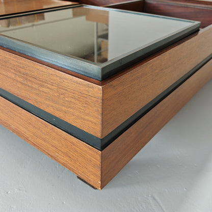 Table basse rectangulaire en bois Claudio Salocchi pour Sormani, années 60