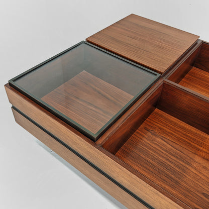 Table basse rectangulaire en bois Claudio Salocchi pour Sormani, années 60