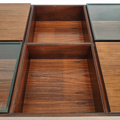 Table basse rectangulaire en bois Claudio Salocchi pour Sormani, années 60
