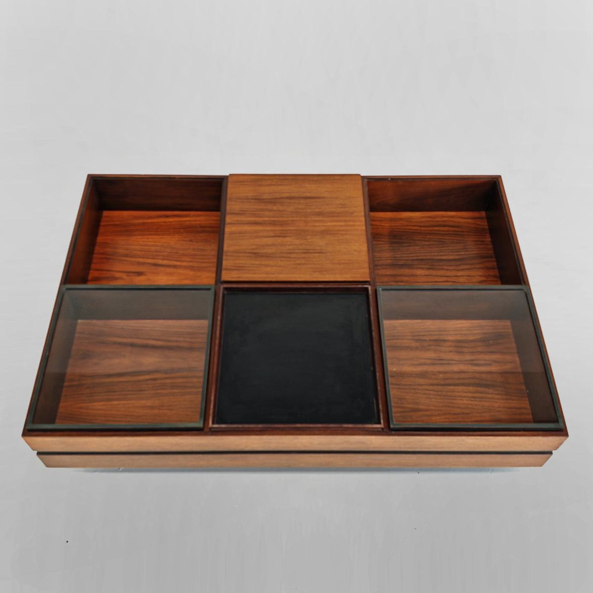 Table basse rectangulaire en bois Claudio Salocchi pour Sormani, années 60