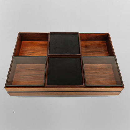Table basse rectangulaire en bois Claudio Salocchi pour Sormani, années 60