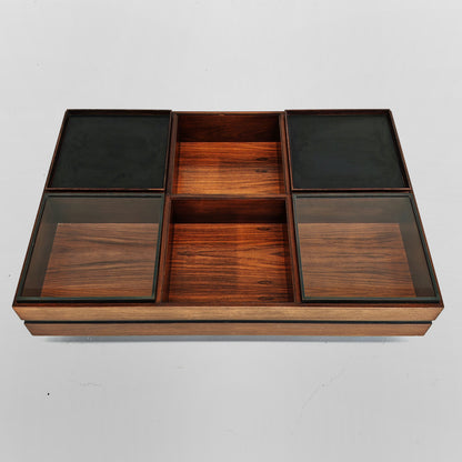 Table basse rectangulaire en bois Claudio Salocchi pour Sormani, années 60