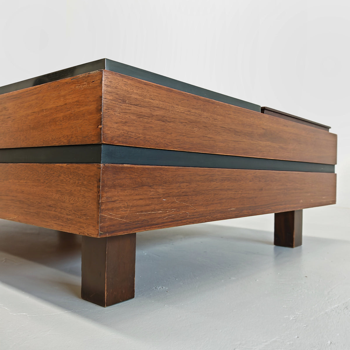 Table basse rectangulaire en bois Claudio Salocchi pour Sormani, années 60