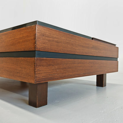 Table basse rectangulaire en bois Claudio Salocchi pour Sormani, années 60