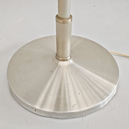 Lampada da terra vintage in vetro bianco anni 60