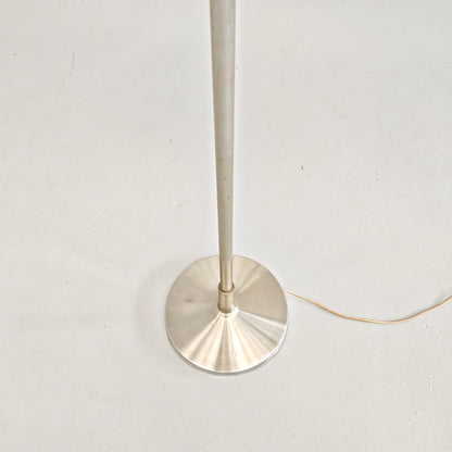 Lampada da terra vintage in vetro bianco anni 60