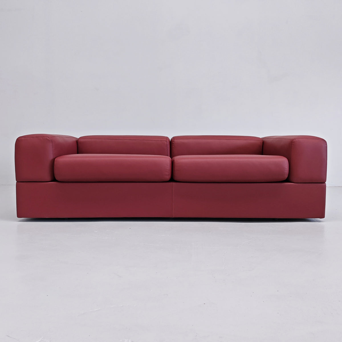 Divano Daybed mod. 711 Tito Agnoli per Cinova Pelle nuova Rosso chianti