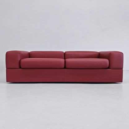 Divano Daybed mod. 711 Tito Agnoli per Cinova Pelle nuova Rosso chianti