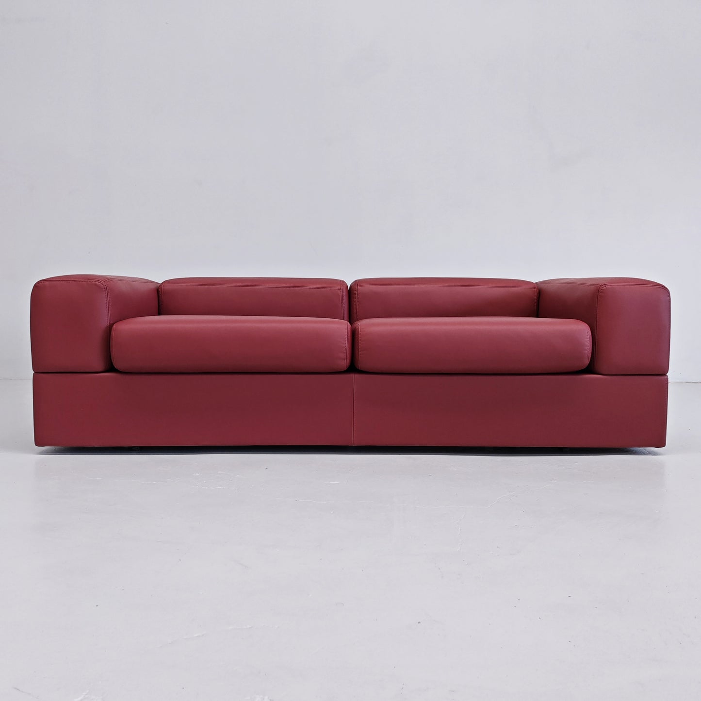 Divano Daybed mod. 711 Tito Agnoli per Cinova Pelle nuova Rosso chianti