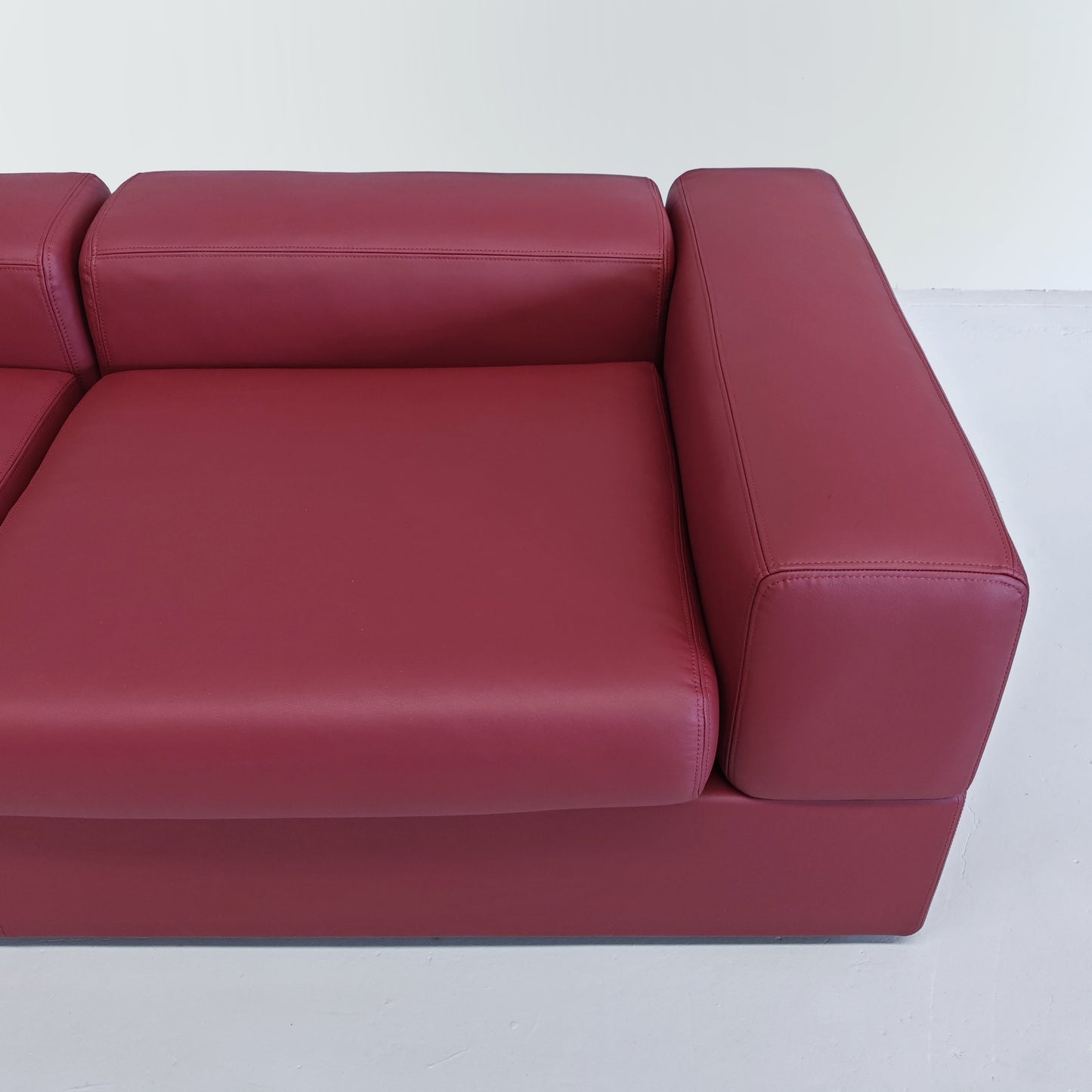 Divano Daybed mod. 711 Tito Agnoli per Cinova Pelle nuova Rosso chianti