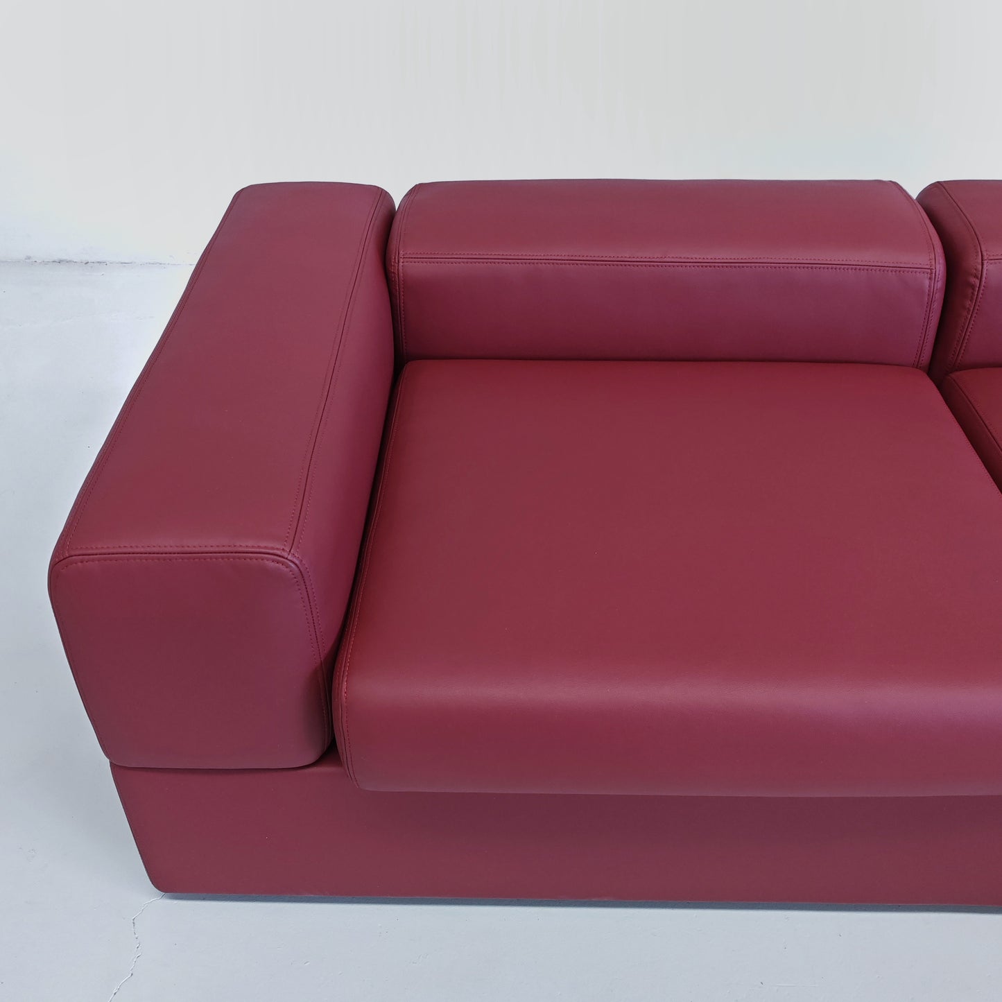 Divano Daybed mod. 711 Tito Agnoli per Cinova Pelle nuova Rosso chianti