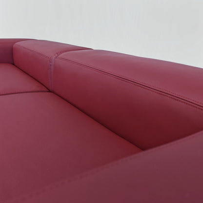Divano Daybed mod. 711 Tito Agnoli per Cinova Pelle nuova Rosso chianti