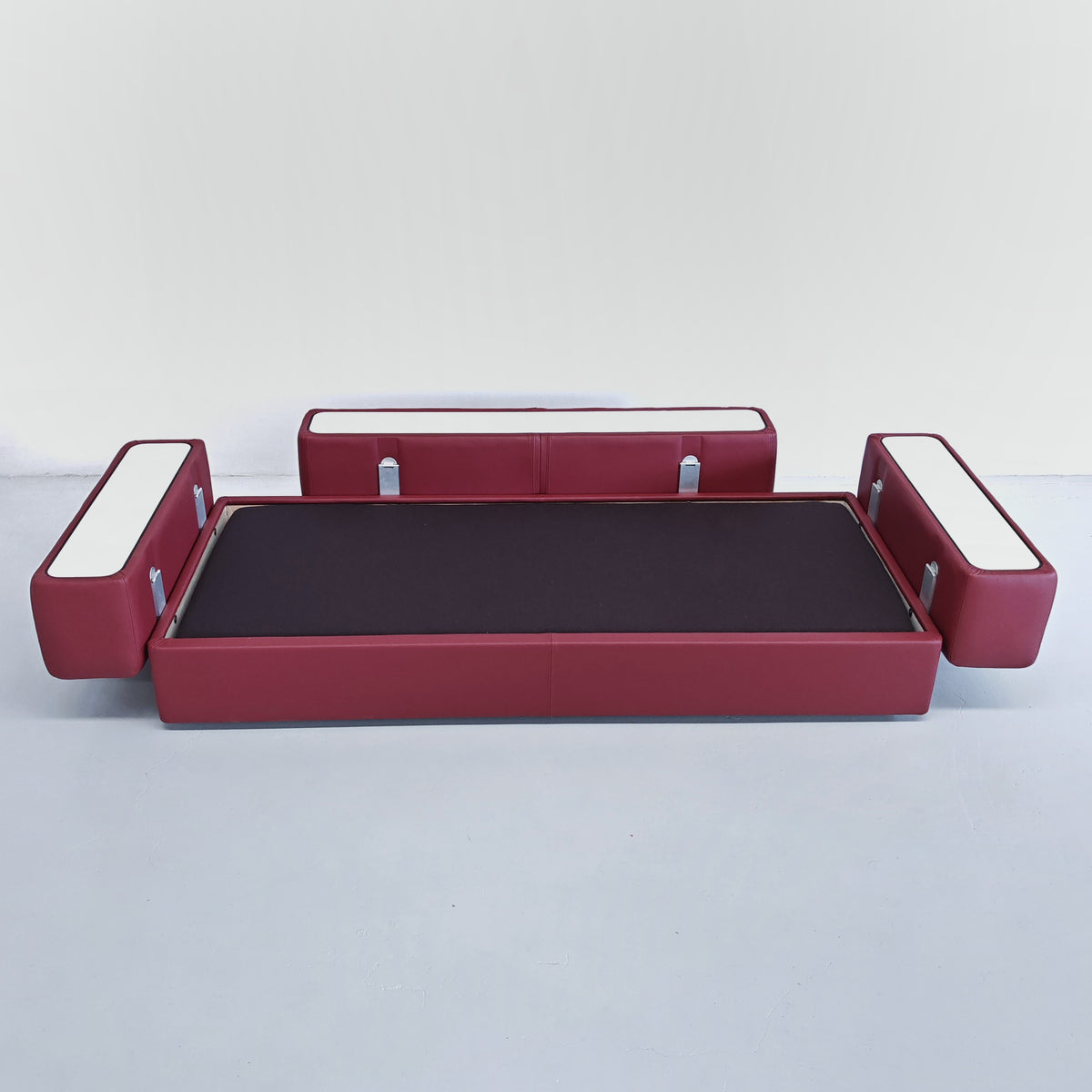 Divano Daybed mod. 711 Tito Agnoli per Cinova Pelle nuova Rosso chianti